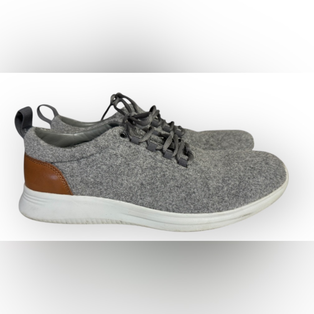 Euc Johnston & Murphy Men's Amherst Wool U-Throat Shoe Gray Sz 9